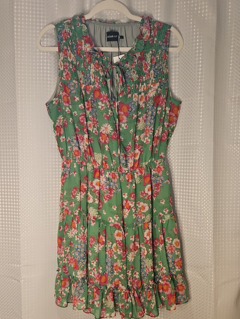 Sugarlips NWT Green Floral Ruffled Sundress